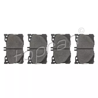 Jeu de 4 plaquettes de frein avant TOPRAN 624 522