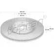 TOPRAN 631 151 - Jeu de 2 disques de frein avant