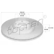 TOPRAN 631 153 - Jeu de 2 disques de frein avant