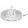 TOPRAN 631 155 - Jeu de 2 disques de frein avant