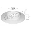 TOPRAN 631 171 - Jeu de 2 disques de frein arrière