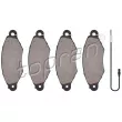TOPRAN 700 629 - Jeu de 4 plaquettes de frein avant