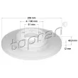 TOPRAN 701 771 - Jeu de 2 disques de frein avant