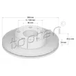 TOPRAN 721 169 - Jeu de 2 disques de frein avant
