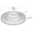 TOPRAN 721 173 - Jeu de 2 disques de frein avant