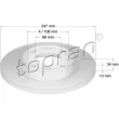 TOPRAN 721 175 - Jeu de 2 disques de frein avant