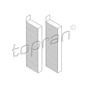 Filtre, air de l'habitacle TOPRAN [722 261]
