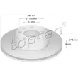 TOPRAN 722 454 - Jeu de 2 disques de frein avant