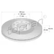 TOPRAN 722 488 - Jeu de 2 disques de frein avant