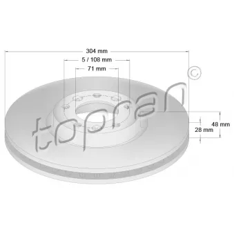 Jeu de 2 disques de frein avant TOPRAN OEM su001a9002