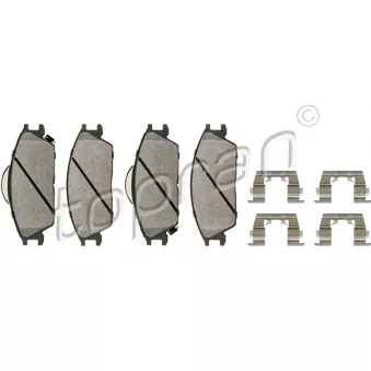 Jeu de 4 plaquettes de frein avant TOPRAN OEM 581011CA10