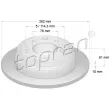 TOPRAN 820 608 - Jeu de 2 disques de frein arrière