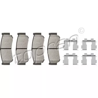 Jeu de 4 plaquettes de frein arrière TOPRAN OEM 583022BA20