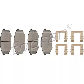 Jeu de 4 plaquettes de frein avant TOPRAN OEM 581011KA00