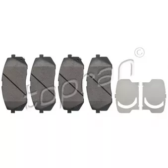 Jeu de 4 plaquettes de frein avant TOPRAN OEM 581011DA00