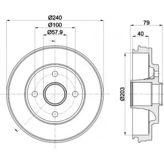 Tambour de frein MINTEX OEM 3780A028