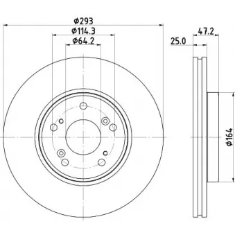 MINTEX MDC3234C - Jeu de 2 disques de frein avant