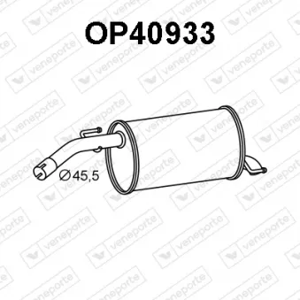 VENEPORTE OP40933 - Silencieux arrière