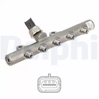 Conduite à haute pression, injection DELPHI OEM 8200669695