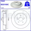 Jeu de 2 disques de frein arrière DELPHI [BG5169C]