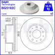 Jeu de 2 disques de frein arrière DELPHI [BG5192C]