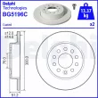 Jeu de 2 disques de frein arrière DELPHI [BG5196C]