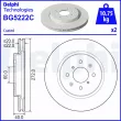 Jeu de 2 disques de frein avant DELPHI [BG5222C]