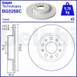 DELPHI BG5268C - Jeu de 2 disques de frein arrière