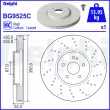 DELPHI BG9525C - Jeu de 2 disques de frein arrière