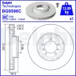 Disque de frein arrière gauche DELPHI [BG9596C]