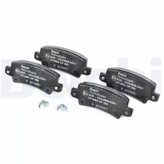 Jeu de 4 plaquettes de frein arrière DELPHI OEM 0446602020