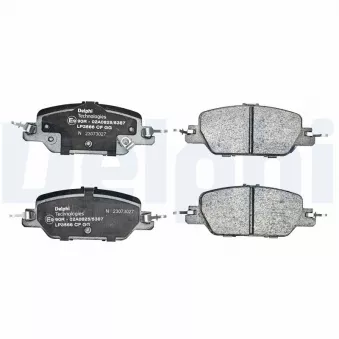 Jeu de 4 plaquettes de frein arrière DELPHI OEM 43022THAH00
