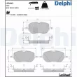 Jeu de 4 plaquettes de frein avant DELPHI [LP3843]