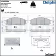 DELPHI LP5002EV - Jeu de 4 plaquettes de frein avant