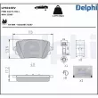 DELPHI LP5016EV - Jeu de 4 plaquettes de frein arrière