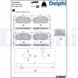 DELPHI LP5030EV - Jeu de 4 plaquettes de frein avant