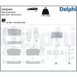 DELPHI LP5034EV - Jeu de 4 plaquettes de frein arrière