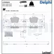 DELPHI LP5050EV - Jeu de 4 plaquettes de frein avant