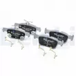 DELPHI LP5059EV - Jeu de 4 plaquettes de frein arrière