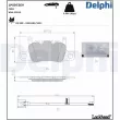 Jeu de 4 plaquettes de frein arrière DELPHI [LP5072EV]