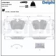DELPHI LP5078EV - Jeu de 4 plaquettes de frein arrière
