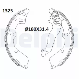 Jeu de mâchoires de frein DELPHI OEM 5835007A01