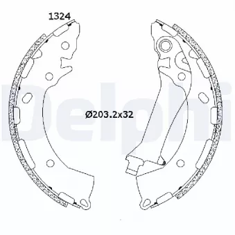 Jeu de mâchoires de frein DELPHI OEM 58350T7A80
