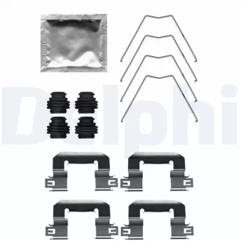 Kit d'accessoires, plaquette de frein à disque DELPHI LX0712 pour PEUGEOT 208 1.2 THP - 110cv