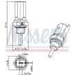 NISSENS 207004 - Sonde de température, liquide de refroidissement