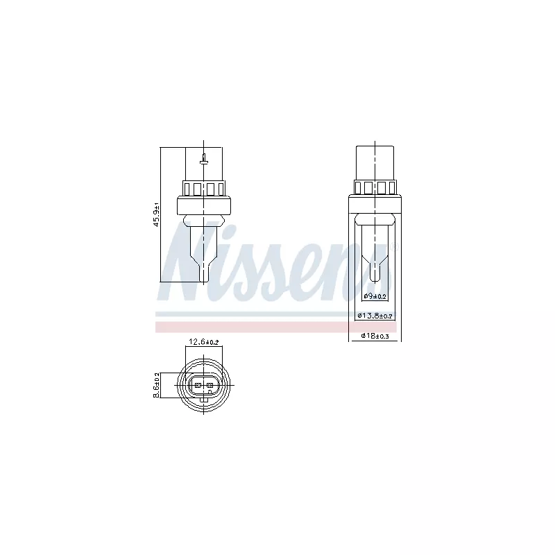 Sonde, température du liquide de refroidissement NISSENS 207011 - Visuel 1