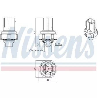 Pressostat, climatisation NISSENS 301070