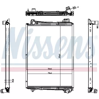 Radiateur, refroidissement du moteur NISSENS 606321