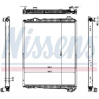 Radiateur, refroidissement du moteur NISSENS 606323