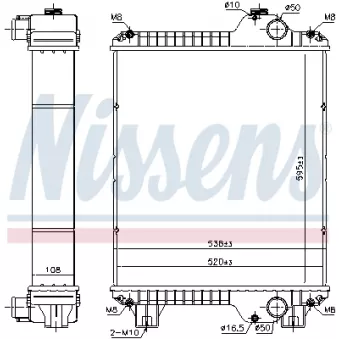 Radiateur, refroidissement du moteur NISSENS 606891